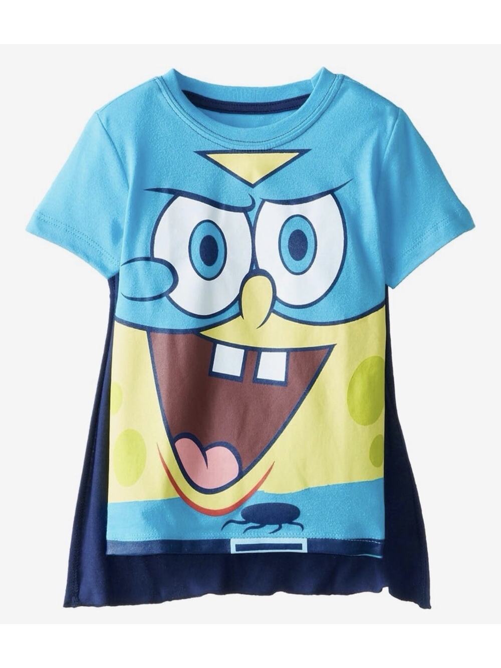 Spongebob Squarepants Toddler Boys T-Shirt with Cape 4T